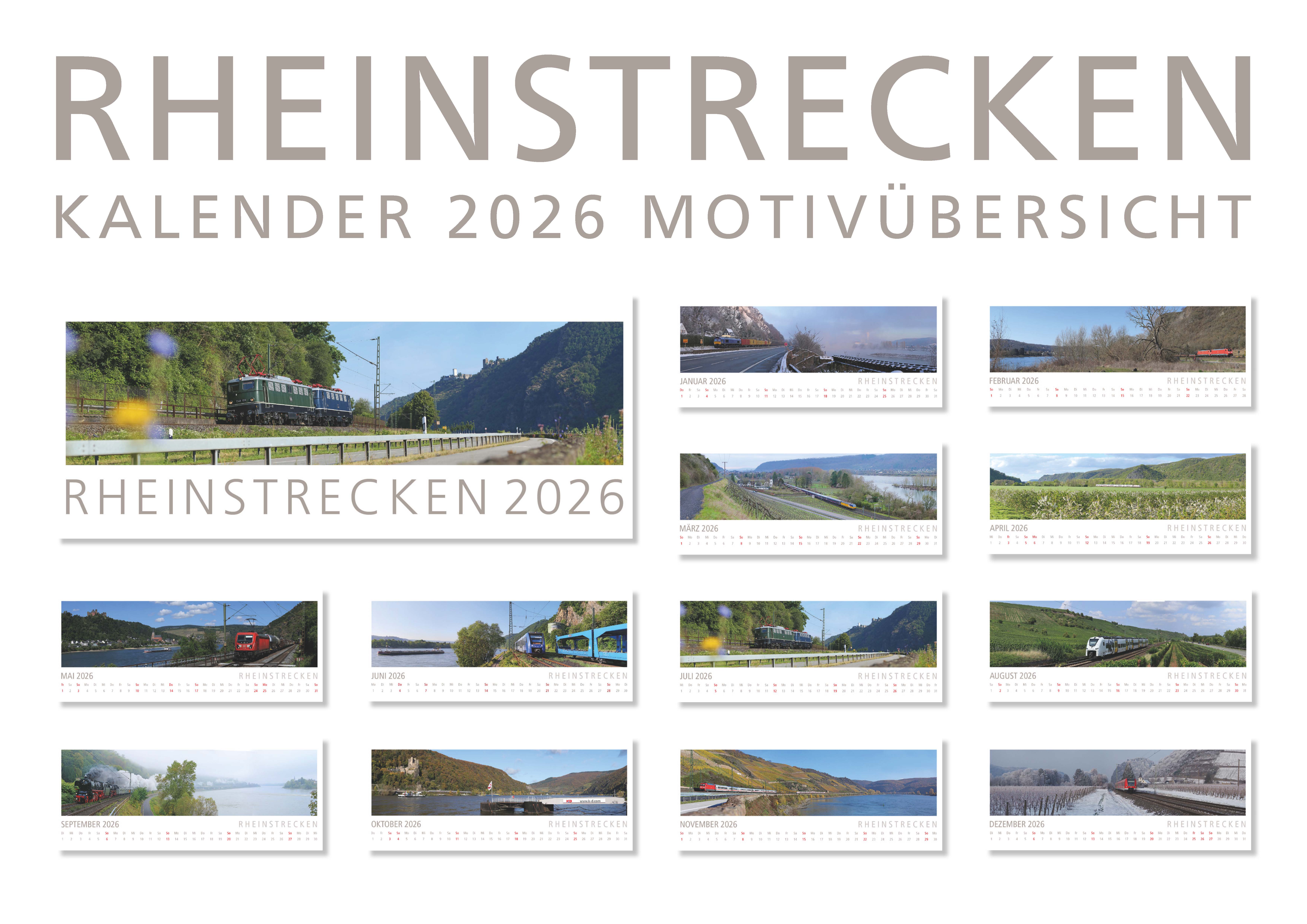 RHEINSTRECKEN Panorama-Kalender 2026